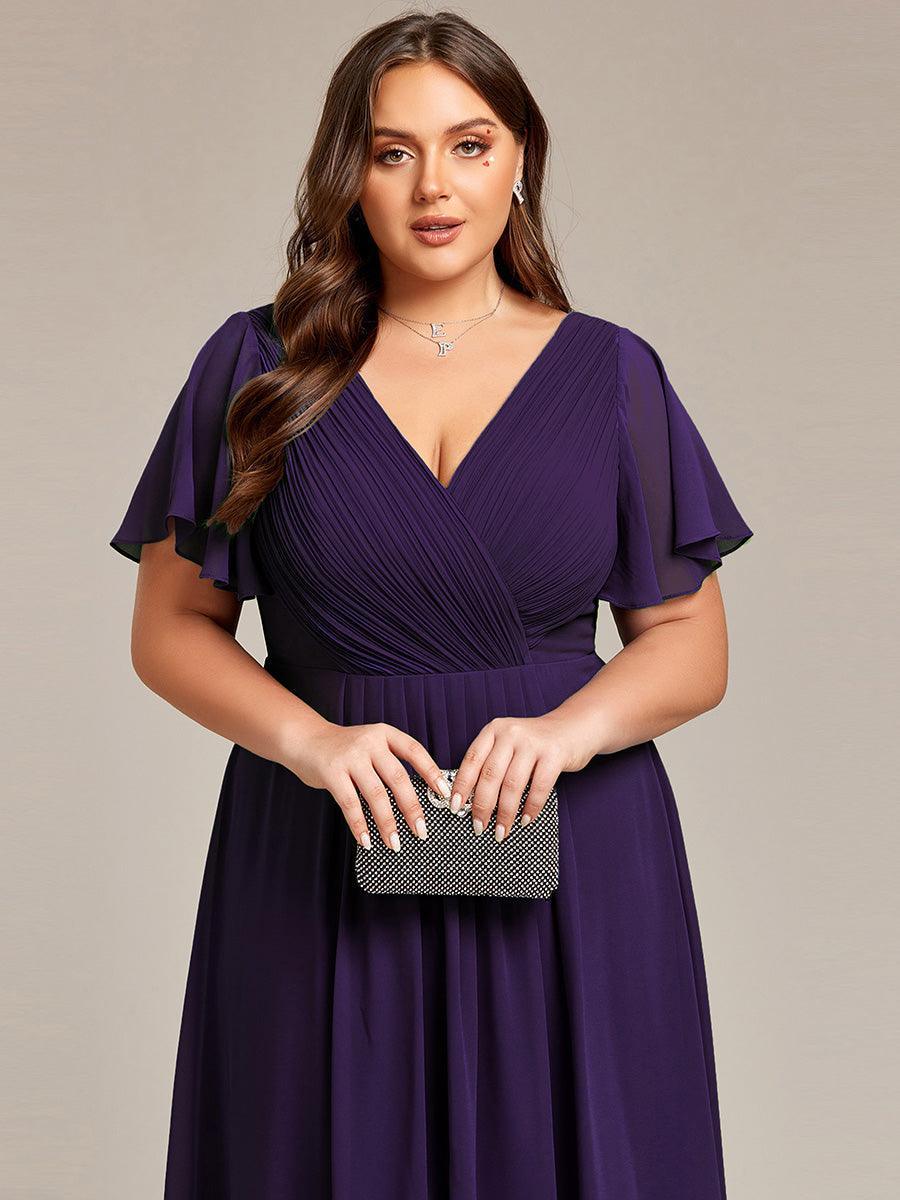De Paris™  | Robe d'invité de mariage chic à col en V