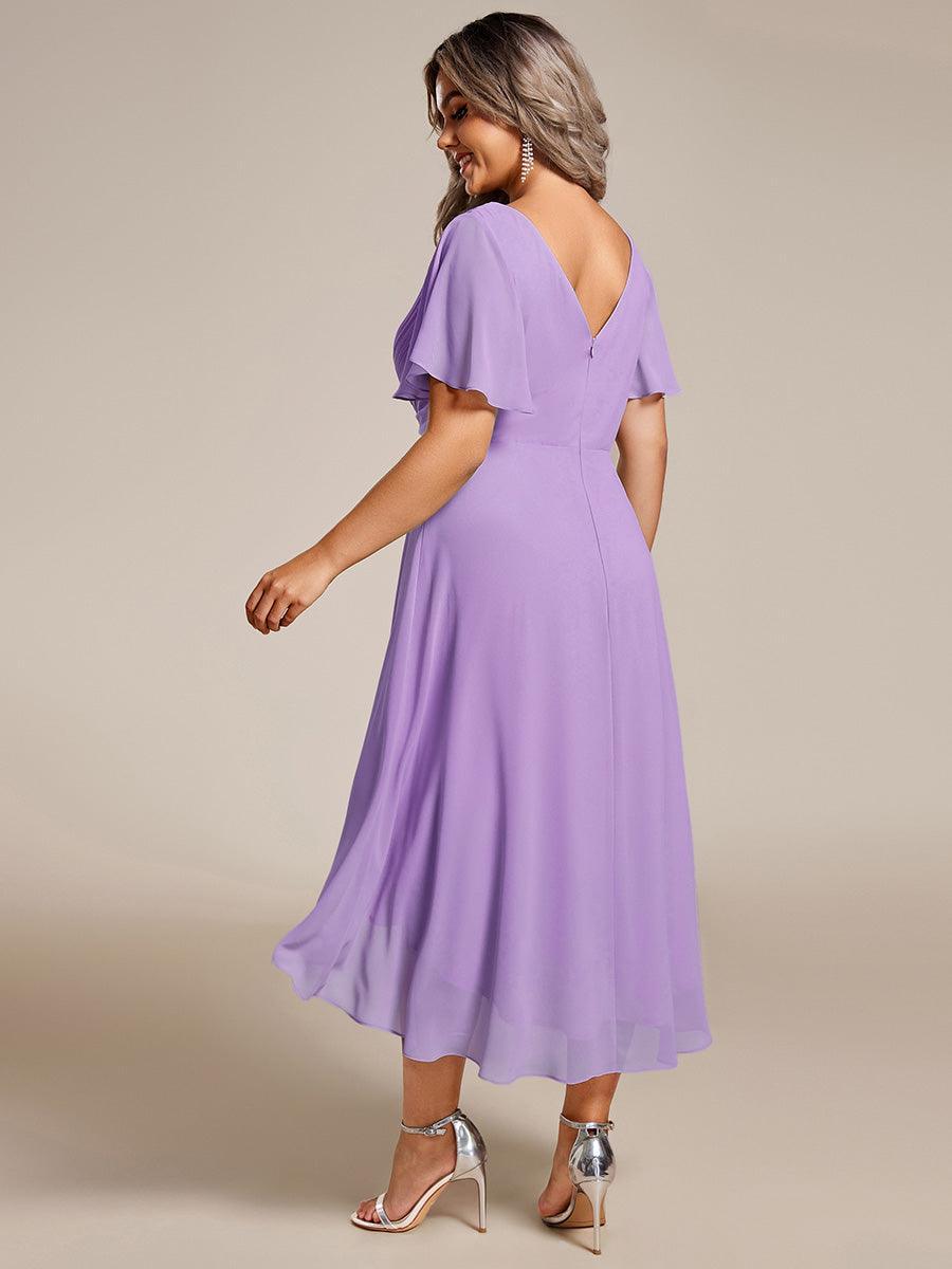 De Paris™  | Robe d'invité de mariage chic à col en V