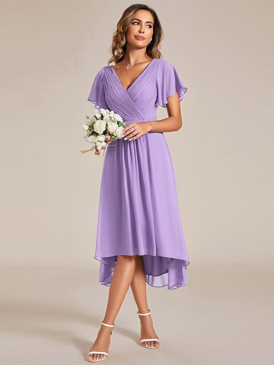 De Paris™  | Robe d'invité de mariage chic à col en V