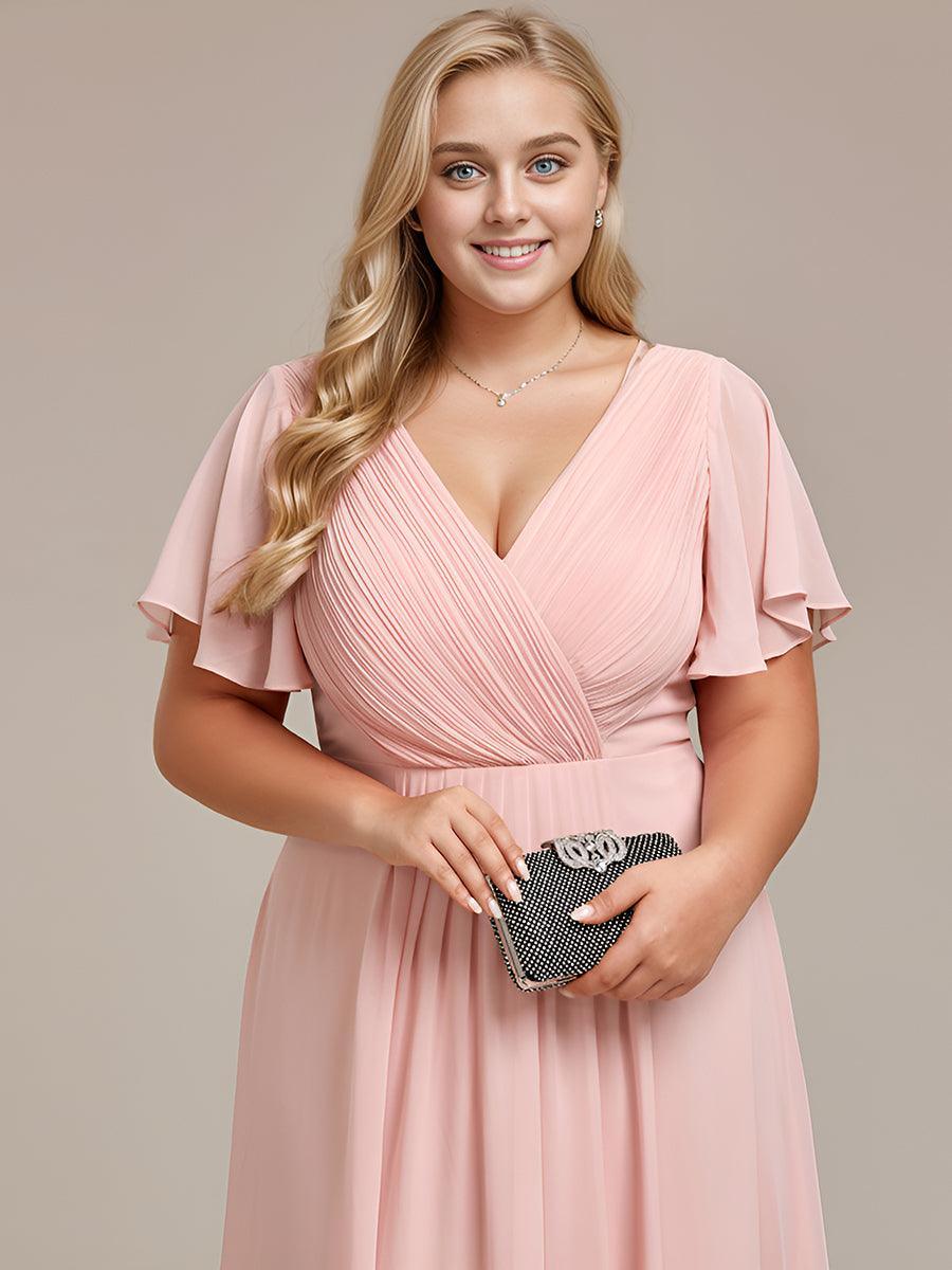De Paris™  | Robe d'invité de mariage chic à col en V