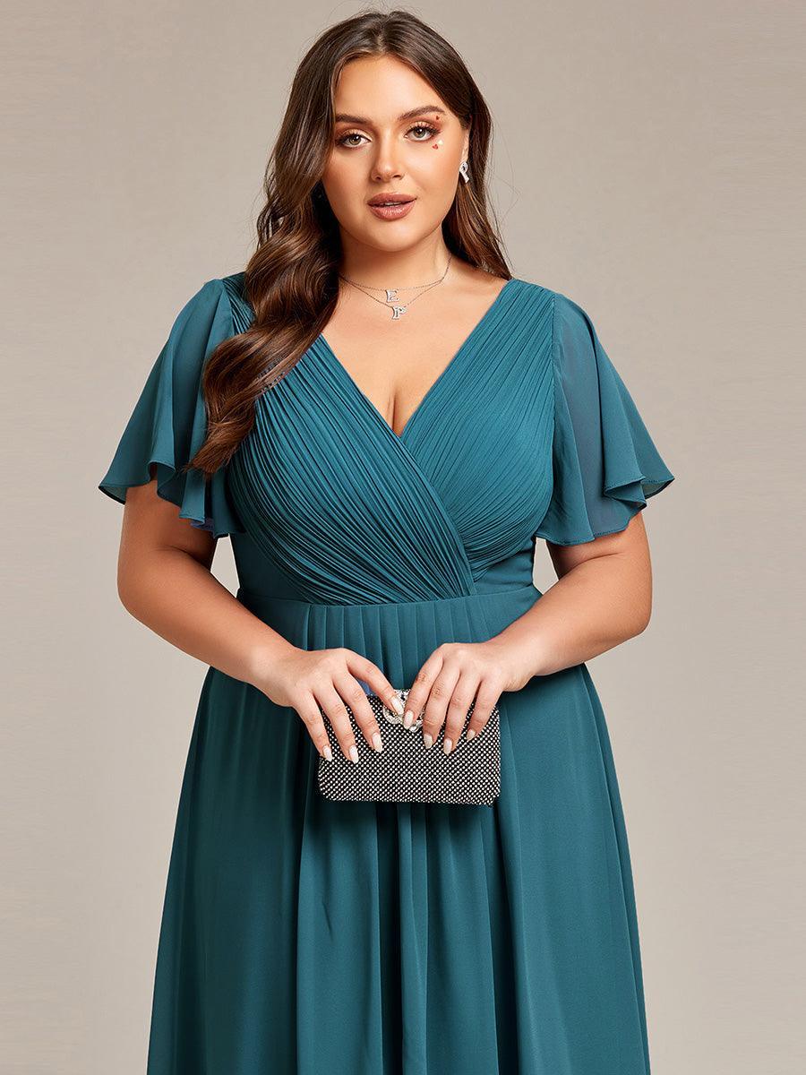 De Paris™  | Robe d'invité de mariage chic à col en V