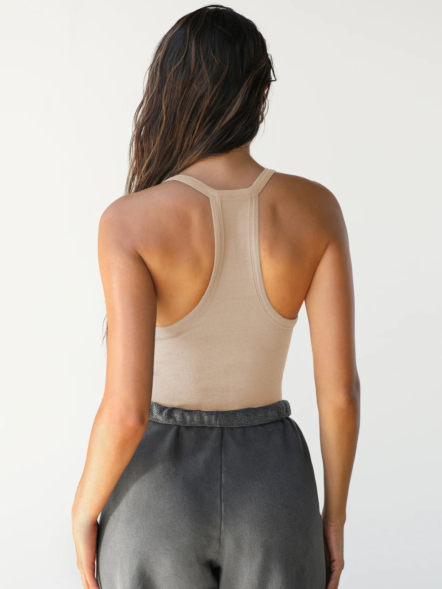 De Paris™  | Top Sans Manches avec Décolleté en V Profond et Dos Nu