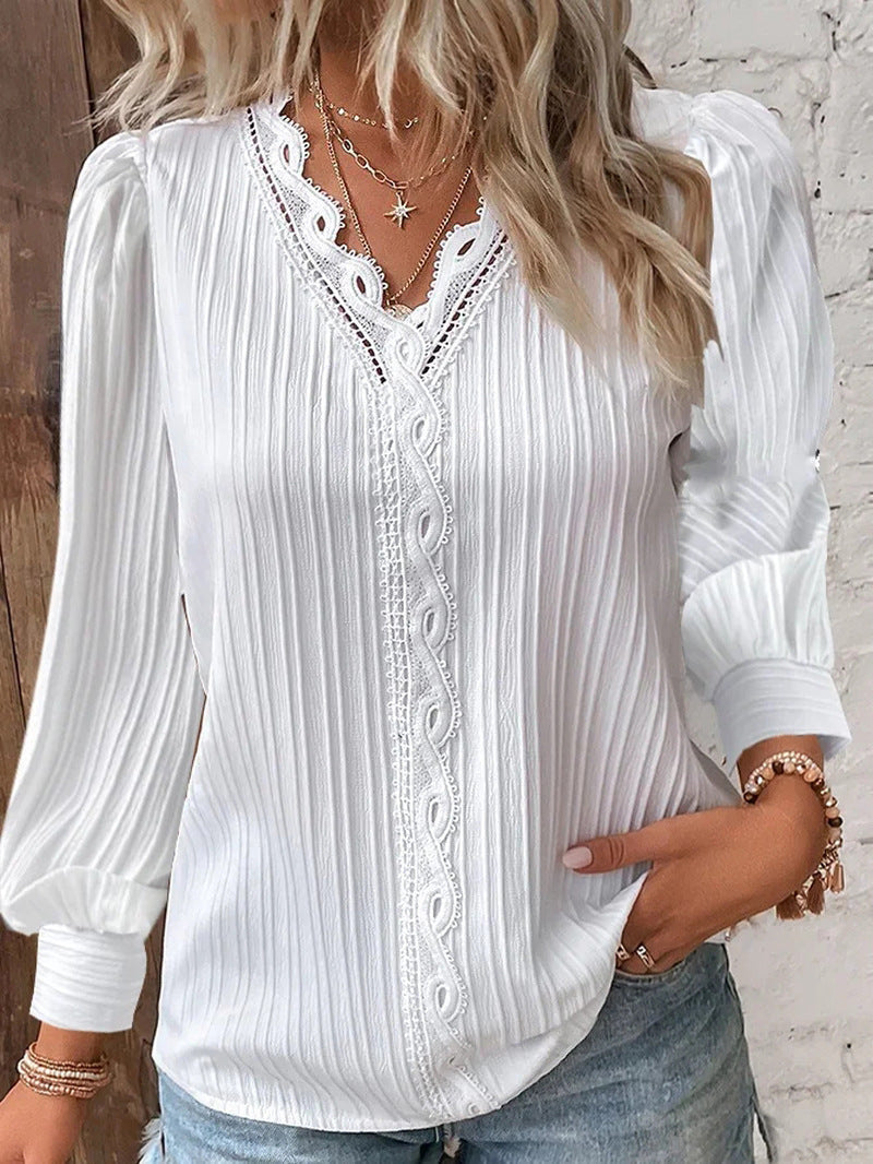 De Paris™ |  Élégant t-shirt printanier à col en V