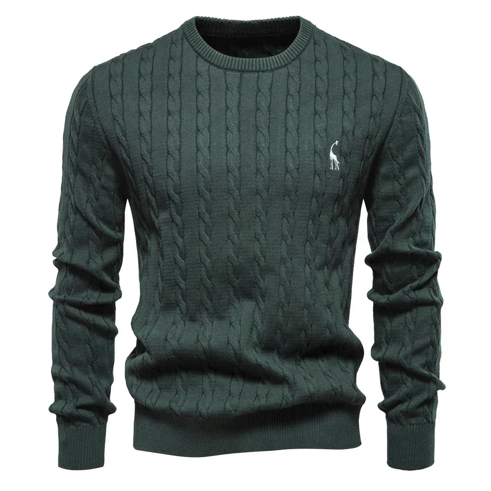 Elvy Paris™ | Pull Tricoté avec Broderie de Girafe