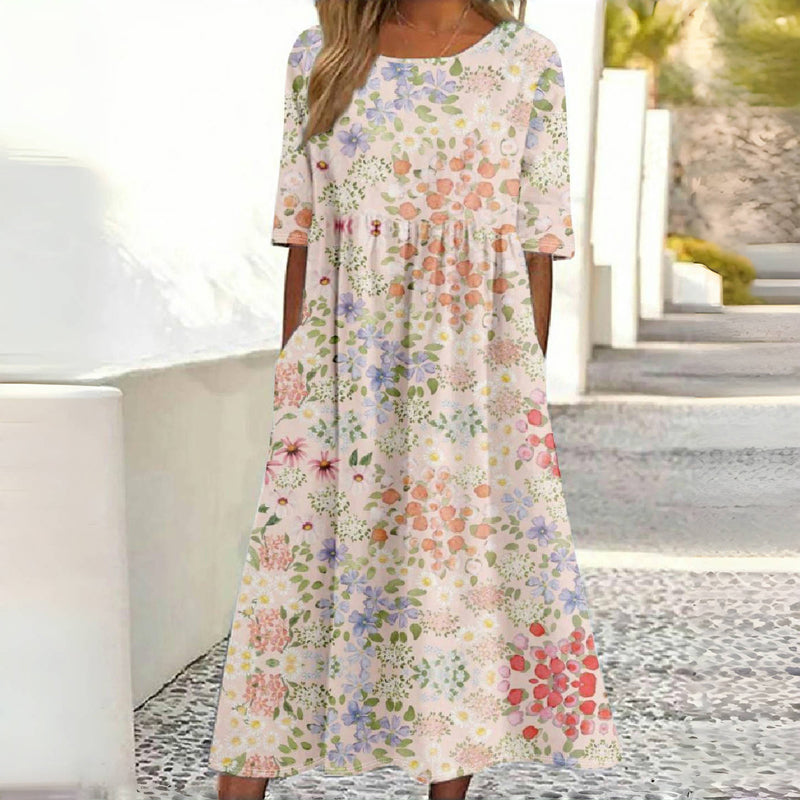Robe Décontractée À Imprimé Floral