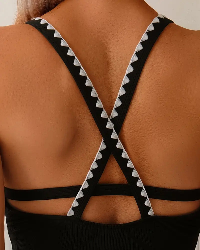 Maillot de bain Sexy Couleur Contrastée
