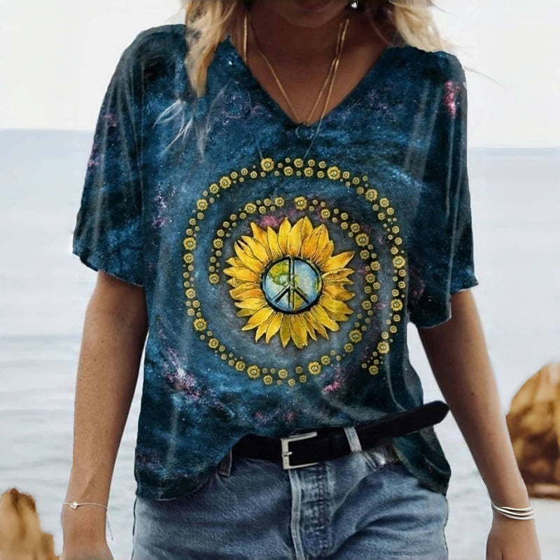 T-Shirt À Imprimé Floral Vintage