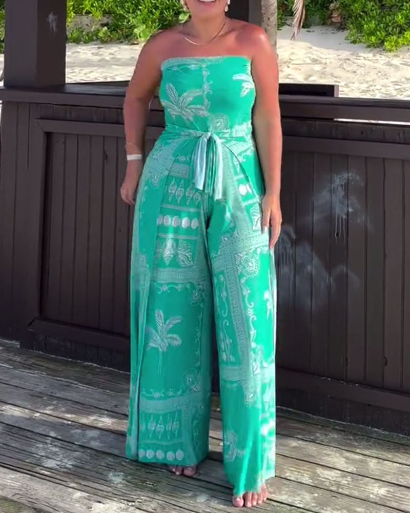 Maillot De Bain Personnalisé Et Élégant Enveloppé Autour De La Poitrine Imprimé