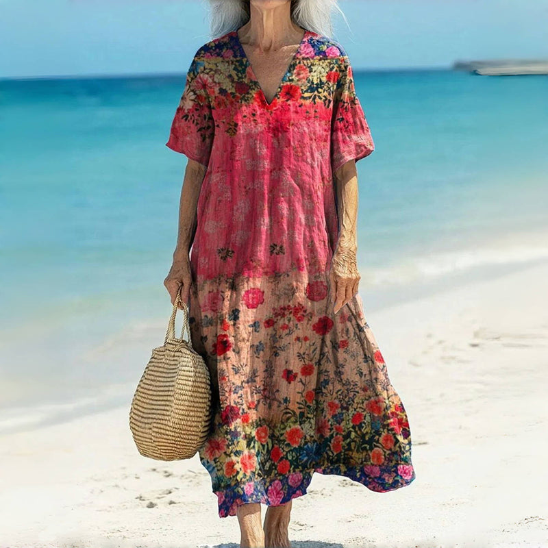 Robe Vintage À Imprimé Floral
