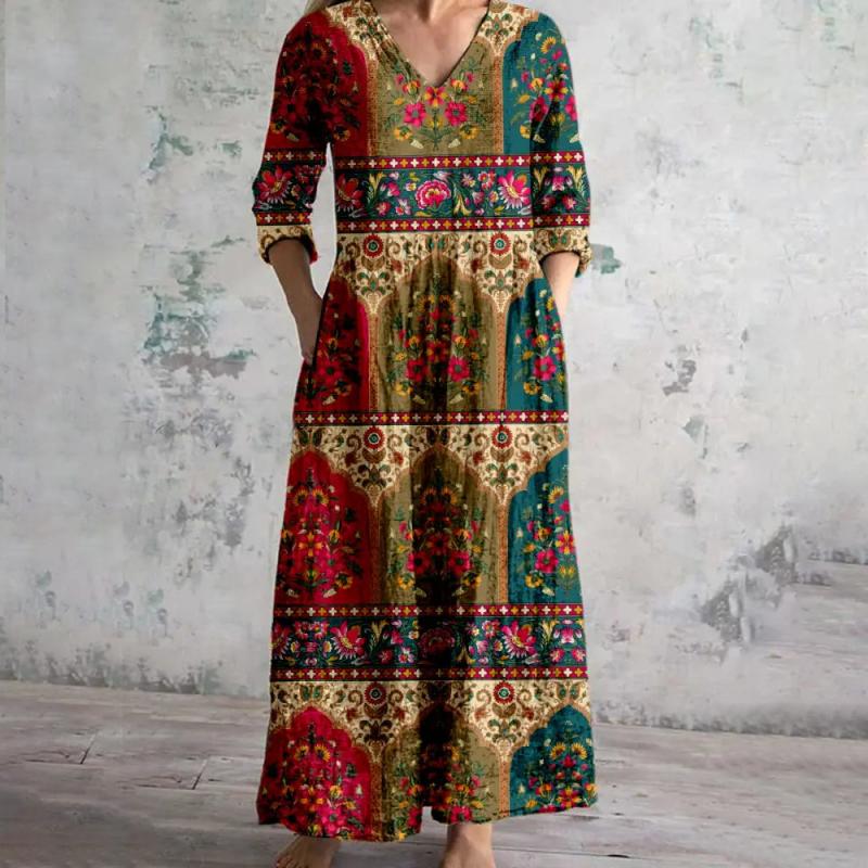 Robe Vintage À Imprimé Floral