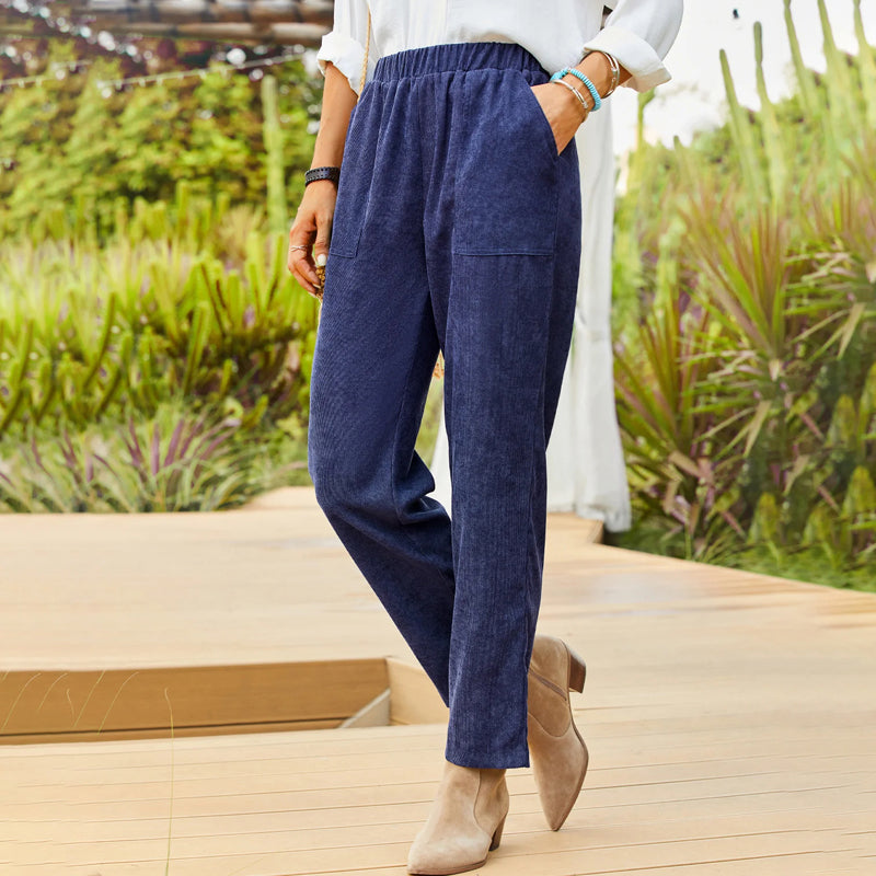 De Paris™| Pantalon Décontracté De Couleur Uni