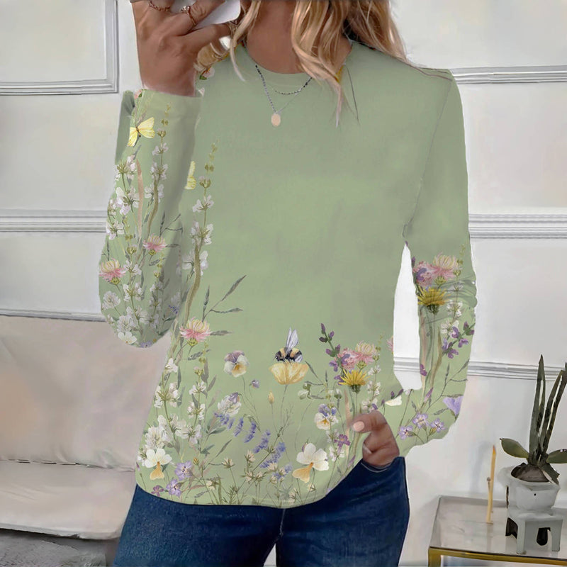 T-Shirt À Imprimé Floral Vintage