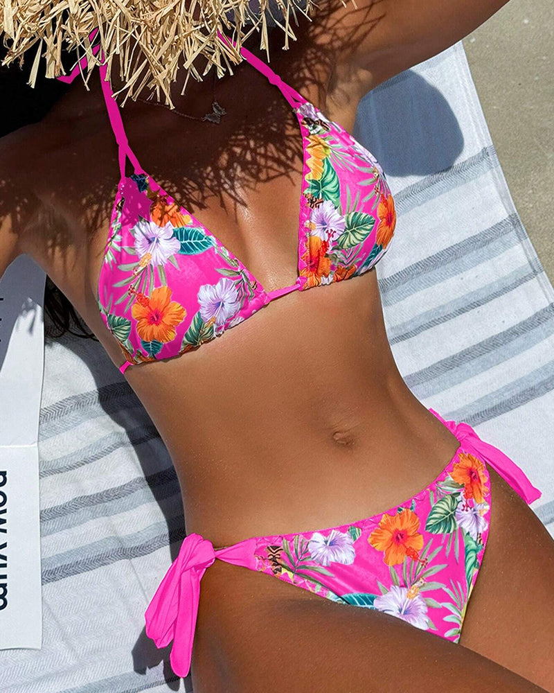 Maillot De Bain Sexy Dos Nu Imprimé Bikini