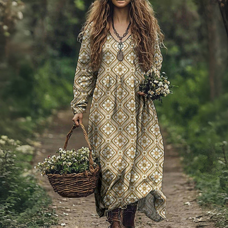 Robe Vintage À Imprimé Floral