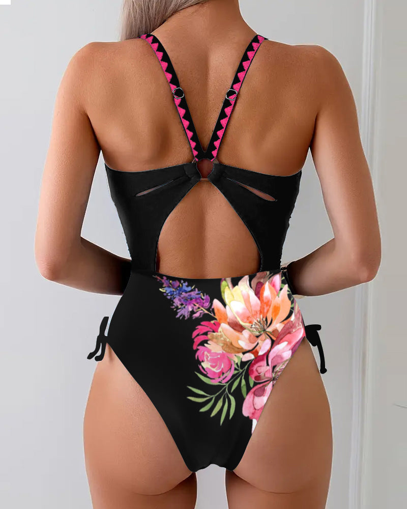 Maillot de Bain Monopièce Grand Imprimé Florall