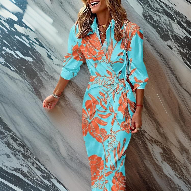 De Paris™ | Robe portefeuille imprimée