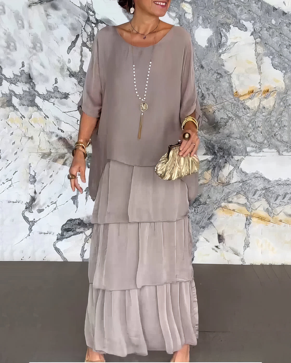 De Paris™ | Élégance Chloé – Robe artistique à coupe ample