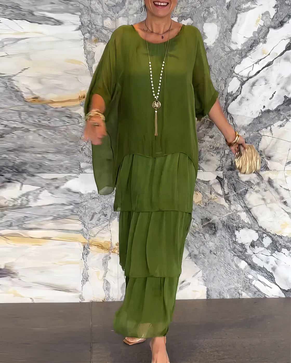De Paris™ | Élégance Chloé – Robe artistique à coupe ample